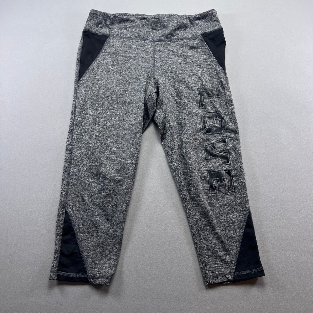 Love Capri Legging Women 28 Heather Gray Fitness Performance High Waist Athletic
